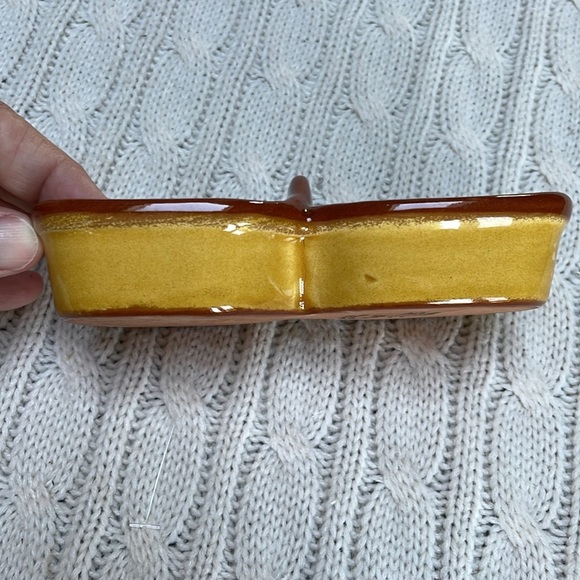 Pier 1 Imports small divided bowl condiment charcuterie Italy hand painted - Picture 5 of 12